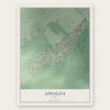 Ainaloa, Hawaii map print, the full design