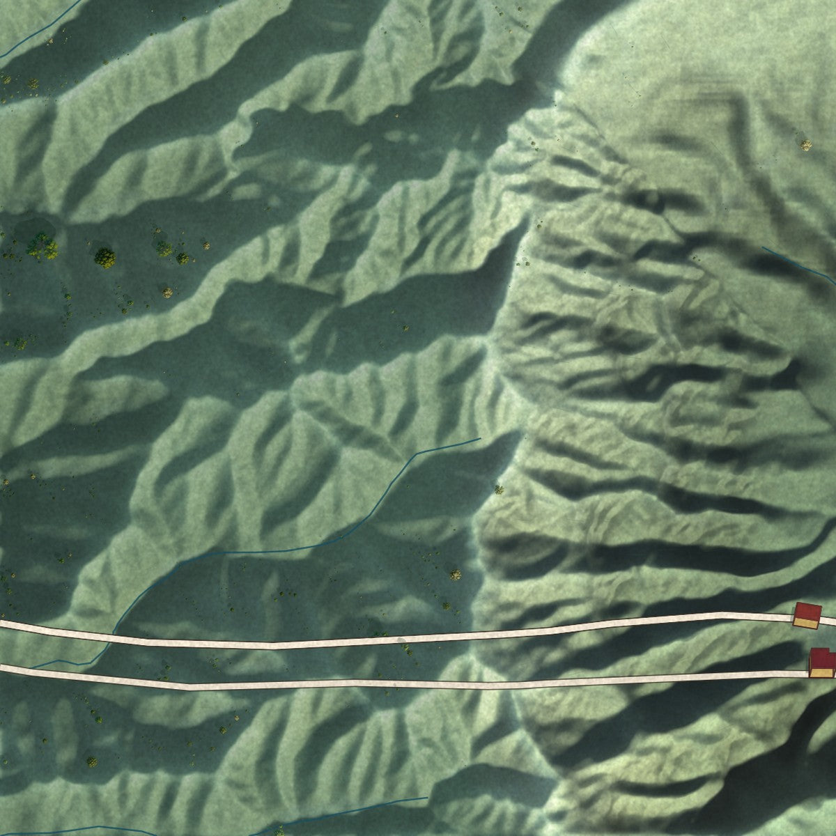 Close-up of the map of Heeia, Hawaii print showing street and building detail