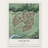 Helemano, Hawaii map print, the full design