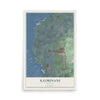 Map of Kaiminani, Hawaii, 12 x 18 inch unframed archival matte print