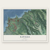 Kapalua, Hawaii map print, the full design