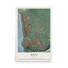 Map of Maili, Hawaii, 12 x 18 inch unframed archival matte print