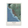 Map of Makaha, Hawaii, 12 x 18 inch unframed archival matte print