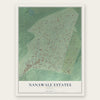 Nanawale Estates, Hawaii map print, the full design