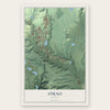 Omao, Hawaii map print, the full design