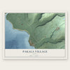 Pakala Village, Hawaii map print, the full design