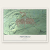 Pepeekeo, Hawaii map print, the full design