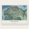 Princeville, Hawaii map print, the full design