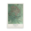 Map of Pukalani, Hawaii, 12 x 18 inch unframed archival matte print