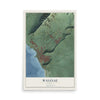 Map of Waianae, Hawaii, 12 x 18 inch unframed archival matte print