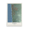Map of Wailea, Hawaii, 12 x 18 inch unframed archival matte print