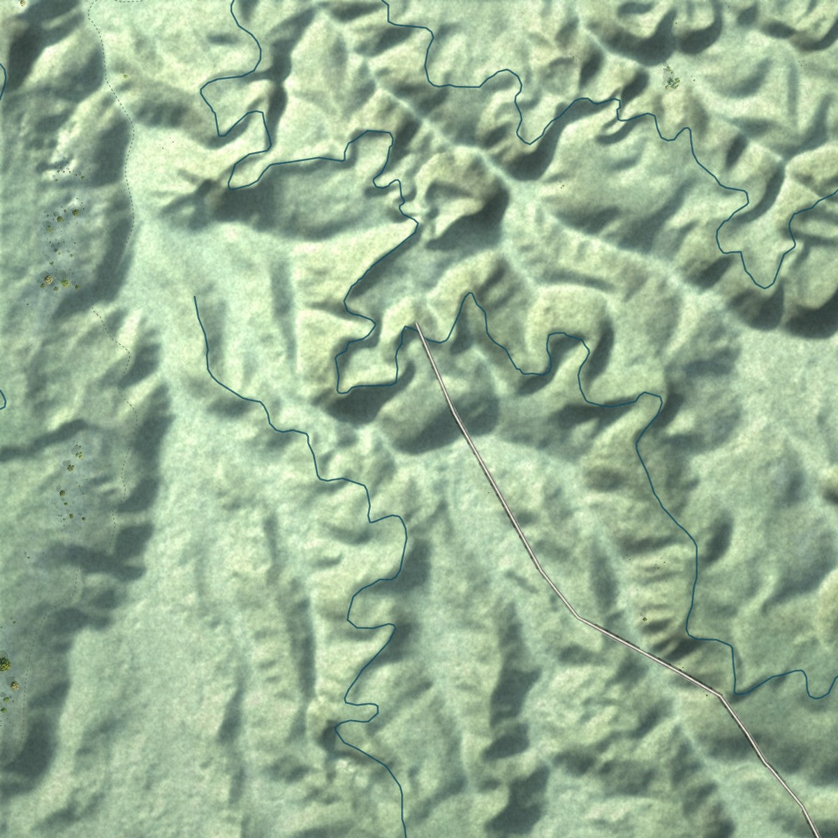 Close-up of the map of Wailua Homesteads, Hawaii print showing street and building detail