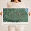 Map of Waimanalo, Hawaii, 12 x 18 inch unframed archival matte print