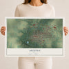 Map of Algona, Iowa, 12 x 18 inch unframed archival matte print