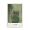 Map of Badger, Iowa, 12 x 18 inch unframed archival matte print