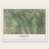 Bentley, Iowa map print, the full design