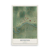 Map of Bevington, Iowa, 12 x 18 inch unframed archival matte print