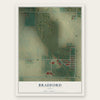 Bradford, Iowa map print, the full design