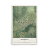 Map of Brandon, Iowa, 12 x 18 inch unframed archival matte print