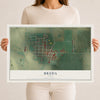 Map of Breda, Iowa, 12 x 18 inch unframed archival matte print