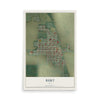 Map of Burt, Iowa, 12 x 18 inch unframed archival matte print