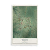 Map of Bussey, Iowa, 12 x 18 inch unframed archival matte print