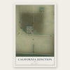 California Junction, Iowa map print, the full design
