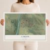 Map of Carson, Iowa, 12 x 18 inch unframed archival matte print