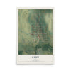 Map of Casey, Iowa, 12 x 18 inch unframed archival matte print