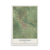 Map of Center Point, Iowa, 12 x 18 inch unframed archival matte print