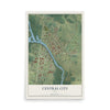 Map of Central City, Iowa, 12 x 18 inch unframed archival matte print