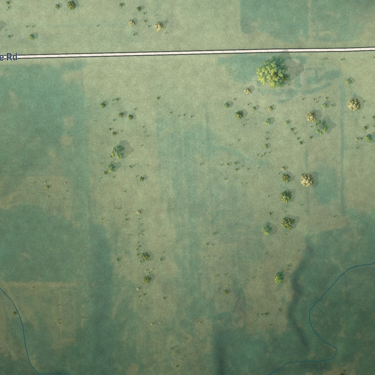 Second close-up of the map of Chester, Iowa print showing more streets and buildings
