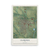 Map of Clarinda, Iowa, 12 x 18 inch unframed archival matte print