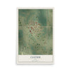 Map of Clutier, Iowa, 12 x 18 inch unframed archival matte print