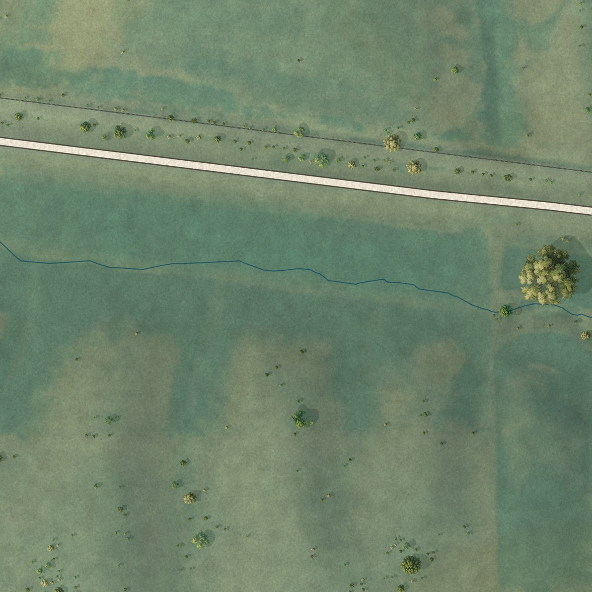 Second close-up of the map of Cotter, Iowa print showing more streets and buildings