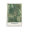 Map of Cumberland, Iowa, 12 x 18 inch unframed archival matte print