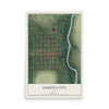 Map of Dakota City, Iowa, 12 x 18 inch unframed archival matte print