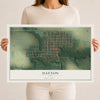 Map of Dayton, Iowa, 12 x 18 inch unframed archival matte print