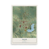 Map of Delhi, Iowa, 12 x 18 inch unframed archival matte print