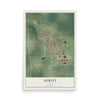 Map of DeWitt, Iowa, 12 x 18 inch unframed archival matte print