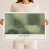 Map of Dougherty, Iowa, 12 x 18 inch unframed archival matte print