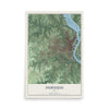 Map of Dubuque, Iowa, 12 x 18 inch unframed archival matte print