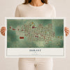 Map of Durant, Iowa, 12 x 18 inch unframed archival matte print