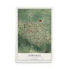 Map of Earlville, Iowa, 12 x 18 inch unframed archival matte print