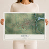 Map of Eldora, Iowa, 12 x 18 inch unframed archival matte print