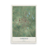 Map of Fairfield, Iowa, 12 x 18 inch unframed archival matte print