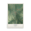 Map of Floris, Iowa, 12 x 18 inch unframed archival matte print