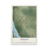 Map of Fredonia, Iowa, 12 x 18 inch unframed archival matte print