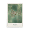 Map of Fremont, Iowa, 12 x 18 inch unframed archival matte print