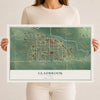 Map of Gladbrook, Iowa, 12 x 18 inch unframed archival matte print